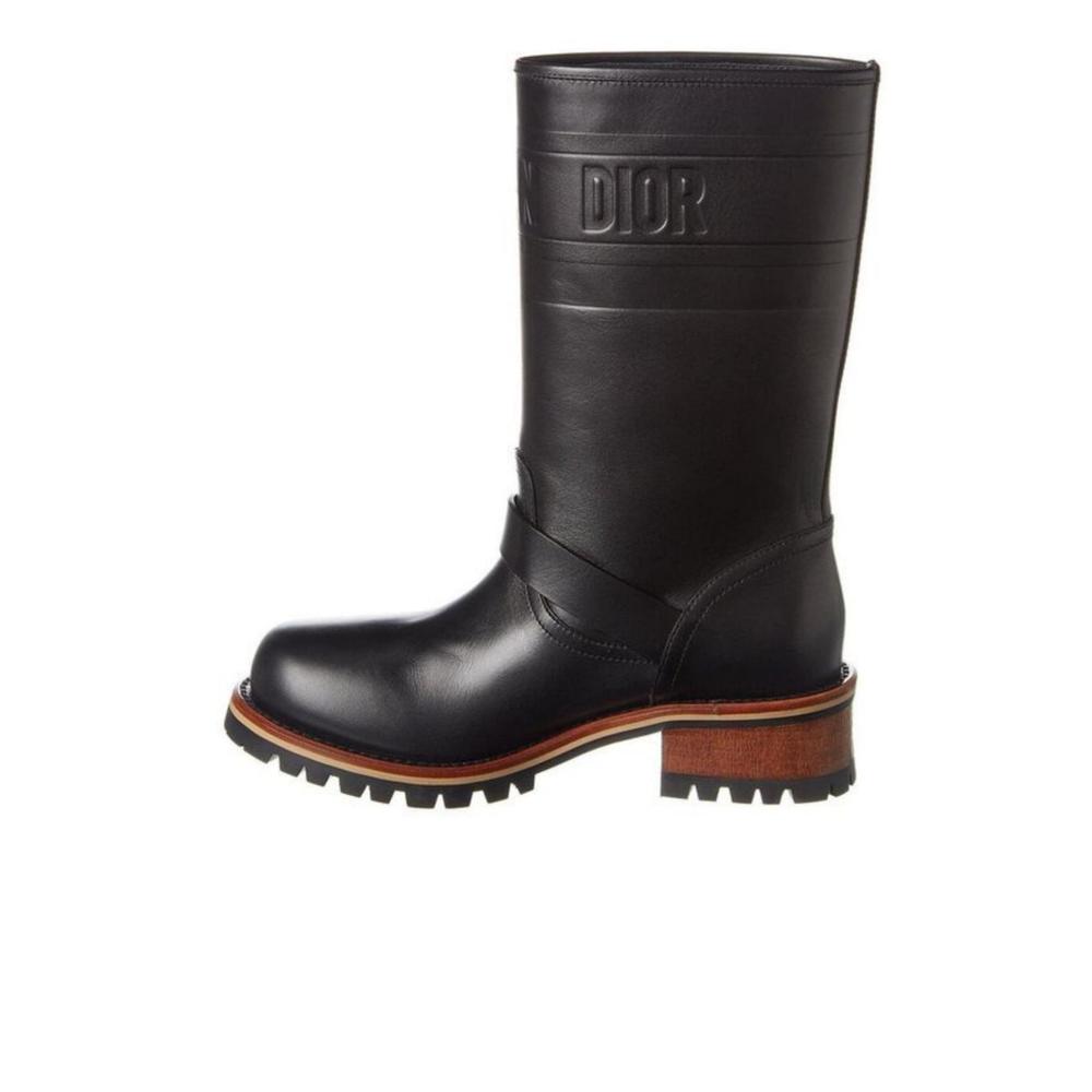 Dior - Quest Leather Mid-Calf Boots - IT 40 - Picture 3 of 5
